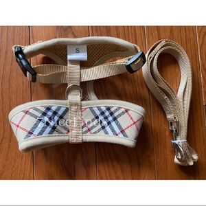 Plaid Dog Harness + Leash - BRAND NEW